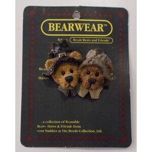 Boyds Bears Bearwear Brooch Lapel Pin 95 The Sisters Vintage -2635